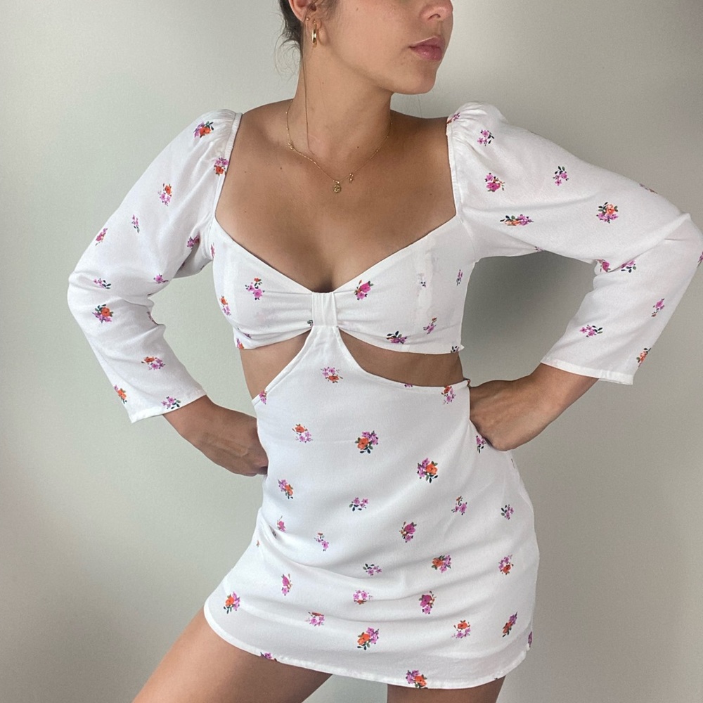 Flower Cut Out Dress